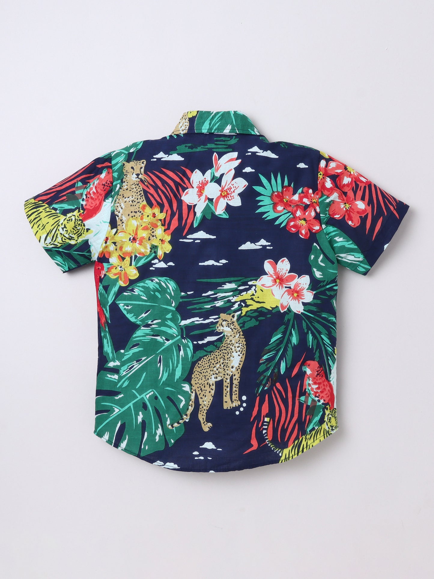 Jungle‑Print Cotton Shirt & Shorts Set | Aww Hunnie Kidswear