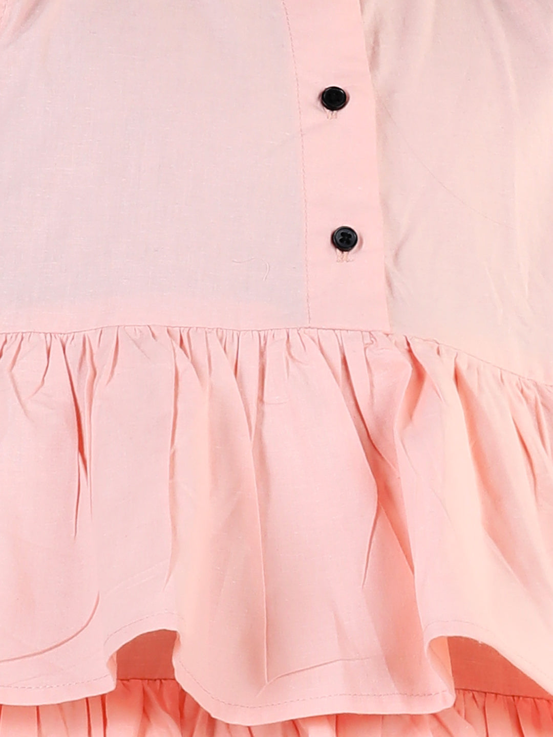 Aww Hunnie Girls Pure Cotton Ruffle-Layer Knee-Length Summer Dress – 4 Vibrant Colors