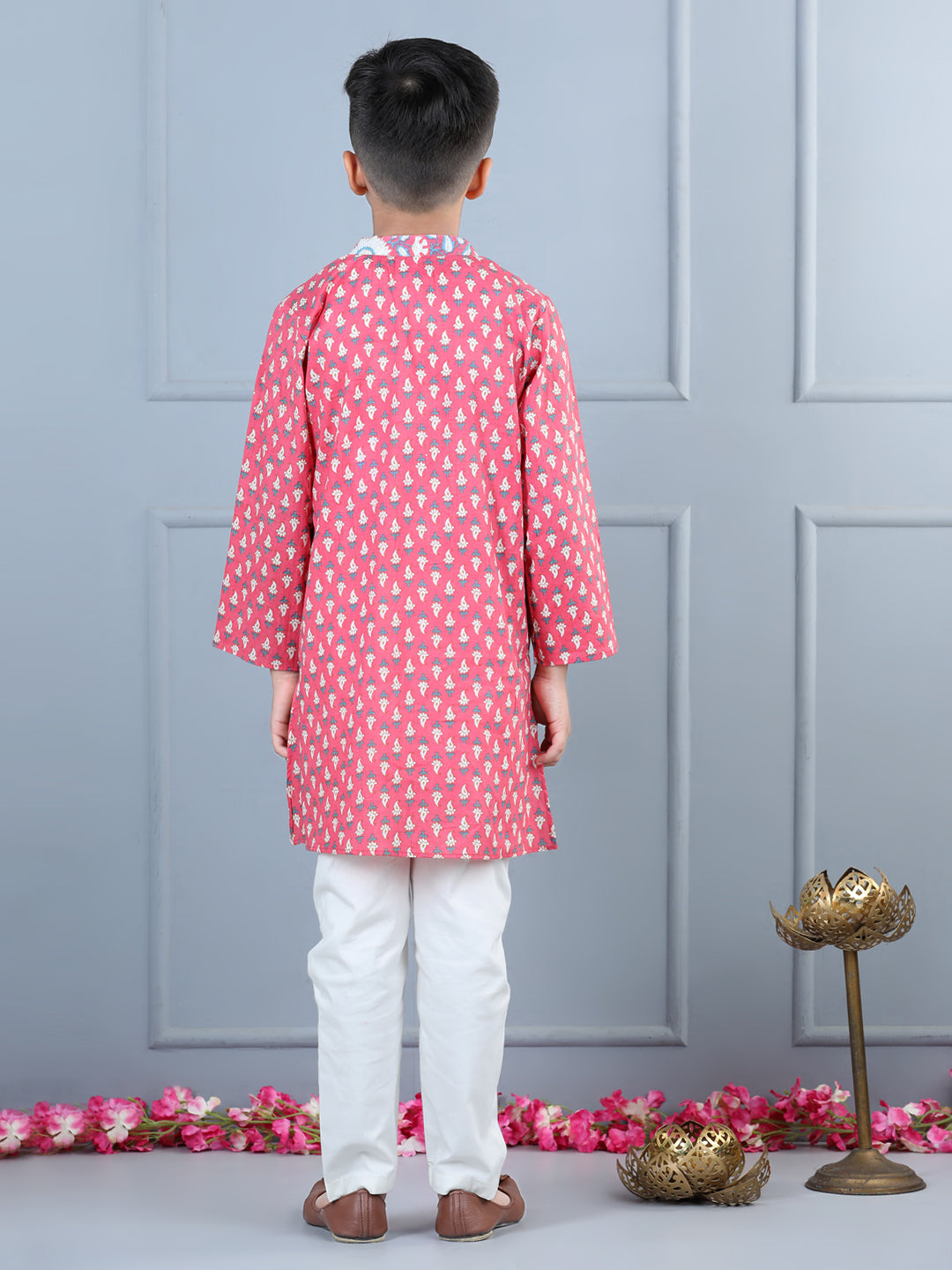 Aww Hunnie Jaipuri Butti Cotton Kurta & Pajama Set – Festive Kidswear (1–12 yrs)