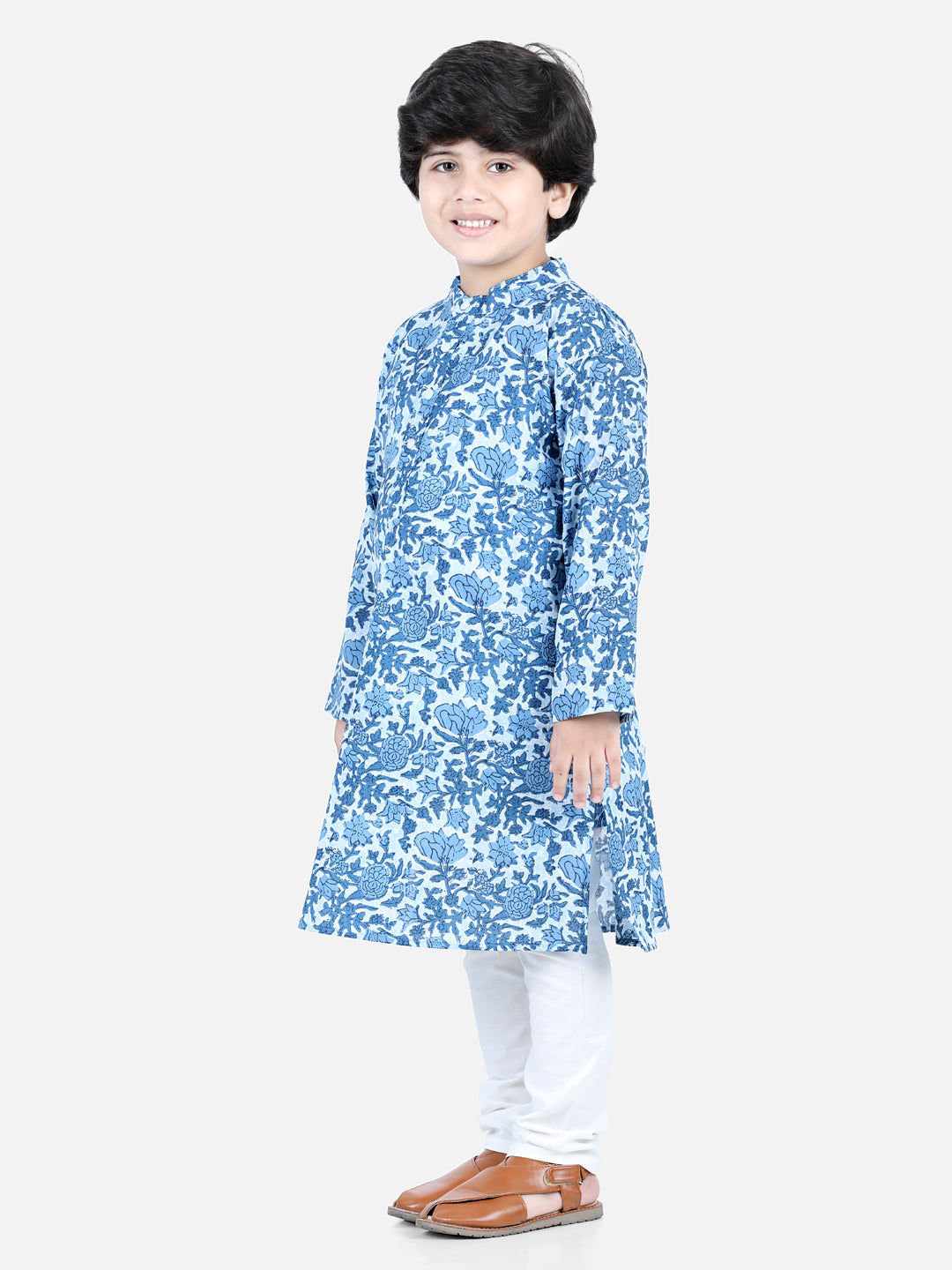 Aww Hunnie Kids Jaipuri Printed Cotton Kurta & Pajama Set