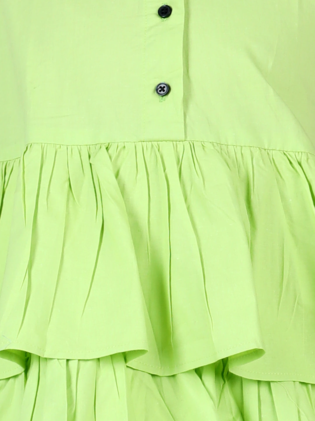 Aww Hunnie Girls Pure Cotton Ruffle-Layer Knee-Length Summer Dress – 4 Vibrant Colors