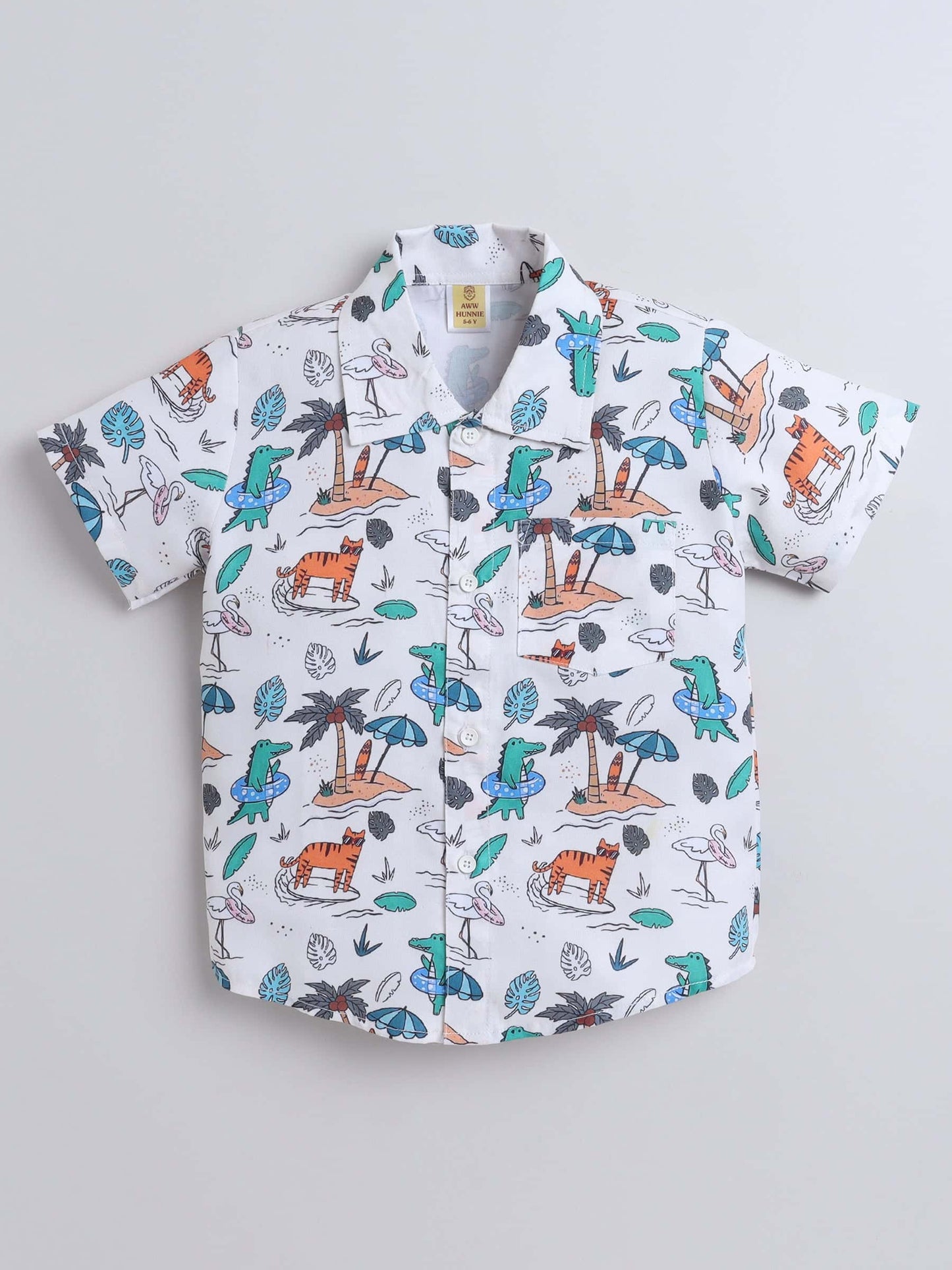 Boys Printed Shirt & Short Set – Stylish Casual Outfit - Pure, Chemical-Free Kidswear