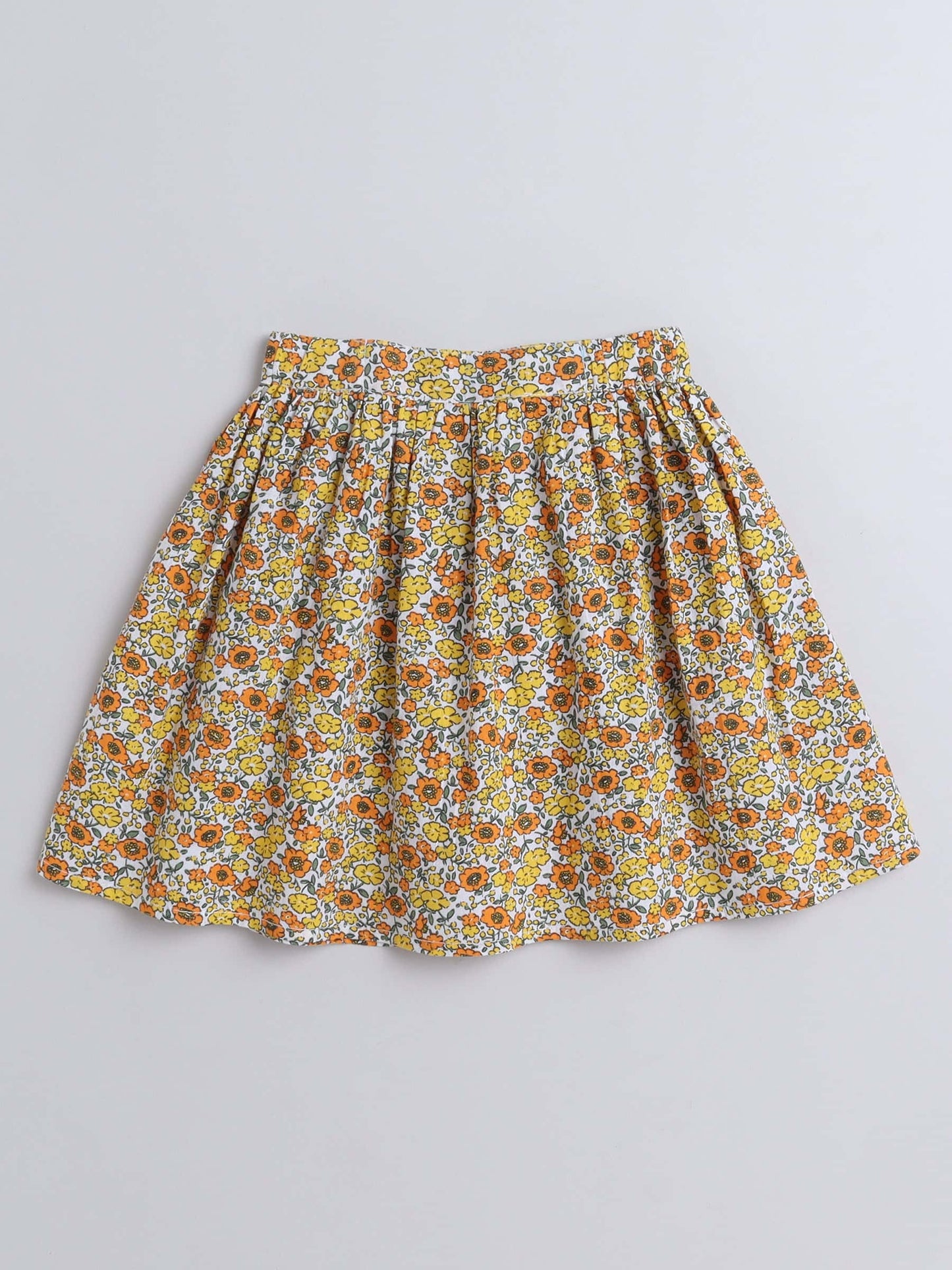 Girls One Shoulder Frill Top & Skirt Set – Stylish & Feminine - Pure, Chemical-Free Kidswear