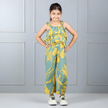 Aww Hunnie Premium Pom-Pom Lyre Top & Straight-Fit Bottom Set – 100% Cotton Rayon