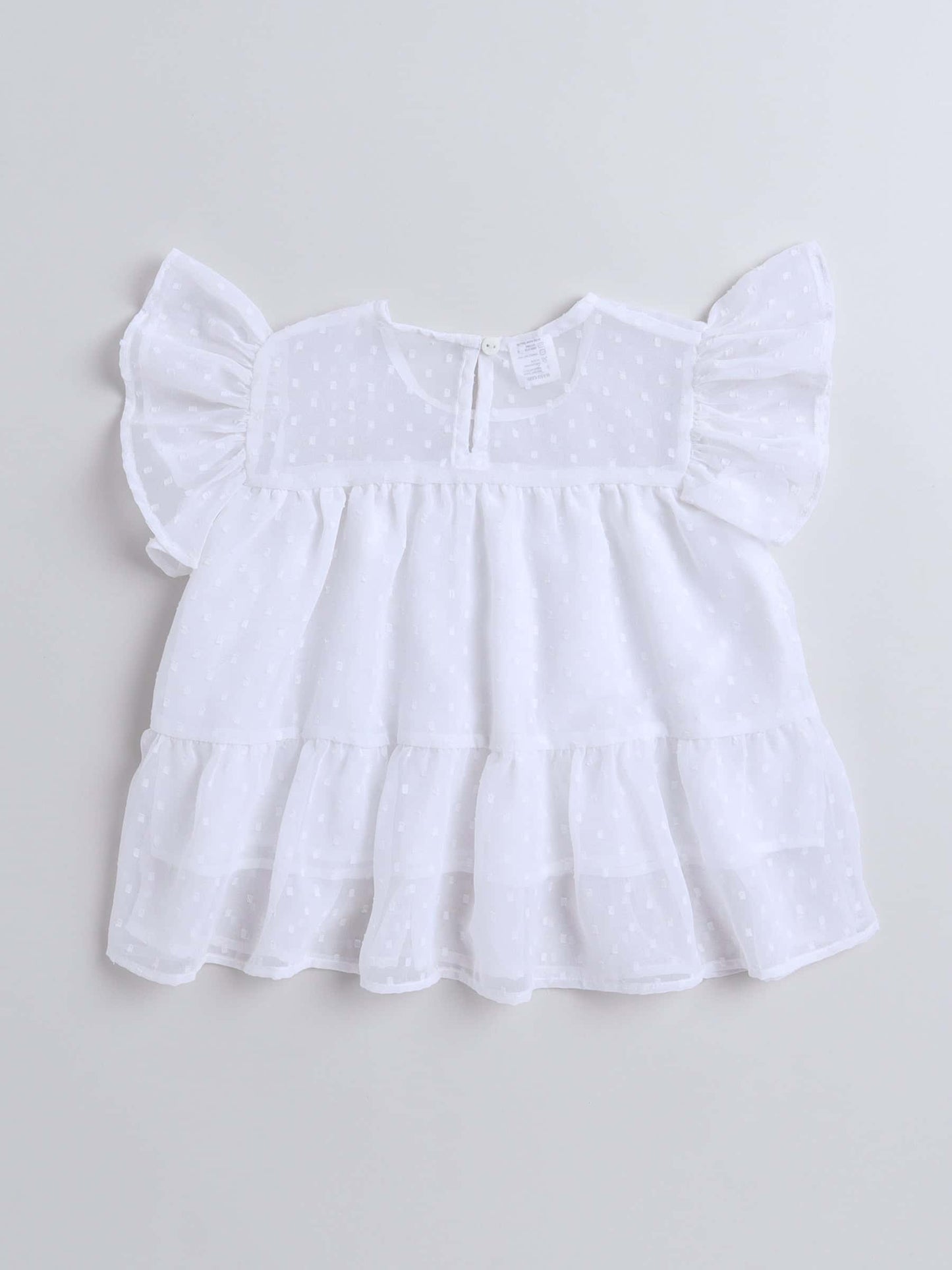 Aww Hunnie Georgette Butti Lyred Top - Pure, Chemical-Free Kidswear
