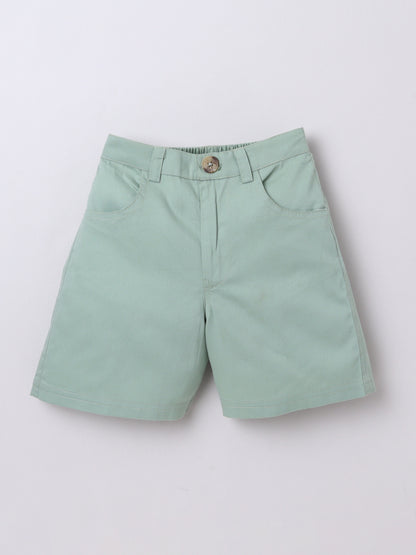 Elephant‑Print Cotton Shirt & Pocket Shorts Set | Aww Hunnie