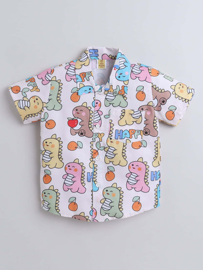 Boys Printed Shirt & Short Set – Stylish Casual Outfit - Pure, Chemical-Free Kidswear