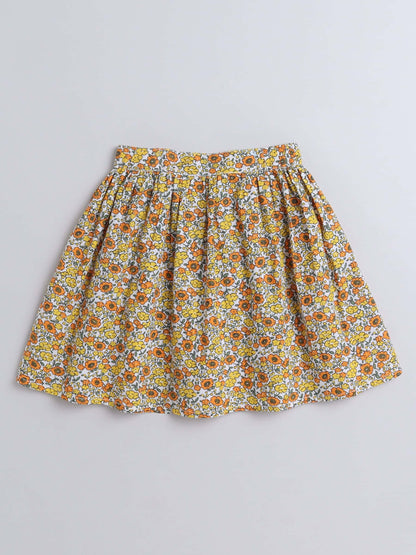Girls One Shoulder Frill Top & Skirt Set – Stylish & Feminine - Pure, Chemical-Free Kidswear