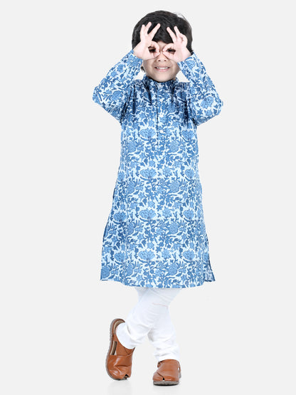 Aww Hunnie Kids Jaipuri Printed Cotton Kurta & Pajama Set